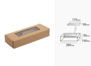 Kutija od kraft papira 280x100x50mm sa prozorom - 20 kom