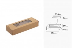 Kutija od kraft papira 280x100x50mm sa prozorom - 20 kom