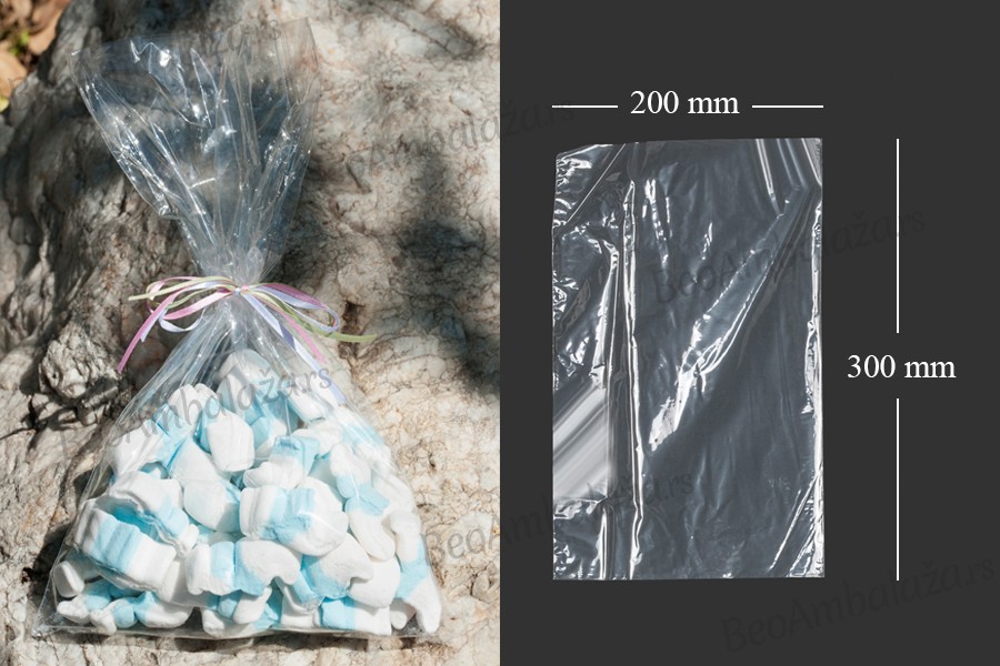 Providne plastične kesice od skupljajuće folije  (POF - poliolefin) za hranu 200x300mm - 100 kom