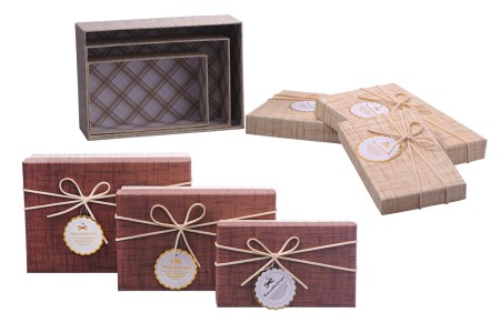 Kartonske poklon kutije sa antilop mašnom - set u 3 veličine-slika_proizvoda