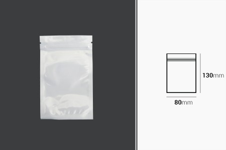 Plastična zip kesica 80x130mm sa belom zadnjom i providnom prednjom stranom - 100 kom-dimenzije_slike