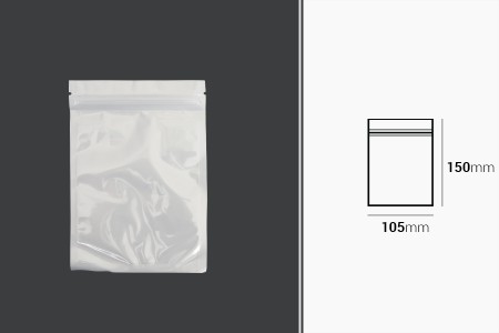 Plastična zip kesica 105x150mm sa belom zadnjom i providnom prednjom stranom - 100 kom-dimenzije_slike