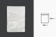 Plastična zip kesica 180x260mm sa belom zadnjom i providnom prednjom stranom - 100 kom
