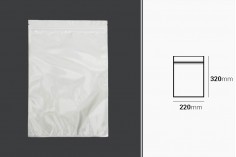 Plastična zip kesica 220x320mm sa belom zadnjom i providnom prednjom stranom- 100kom