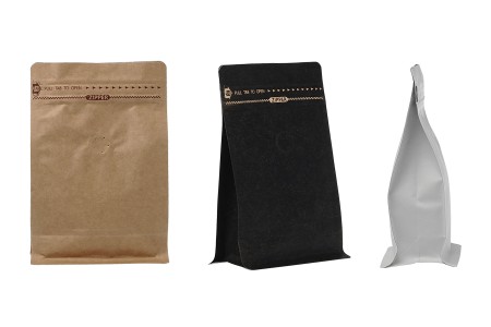 Aluminijumske DoyPack kesice 125x65x195 mm sa ventilom, kraft spoljnom oblogom, sigurnosnom tračicom i zipom, na termo zatvaranje, idealne za kafu - 25kom-grupa_slika