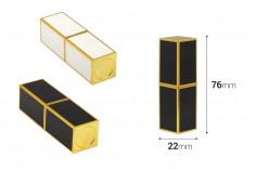 Plastična kutijca za karmin sa zlatnim detaljem