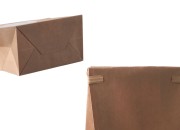 Papirna kraft kesa 120x60x245mm sa prozorom i žicom za zatvaranje (tin-tie) - 50 kom