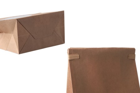 Papirna kraft kesa 120x60x245mm sa prozorom i žicom za zatvaranje (tin-tie) - 50 kom-3