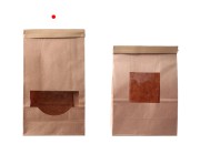 Papirna kraft kesa 120x60x245mm sa prozorom i žicom za zatvaranje (tin-tie) - 50 kom
