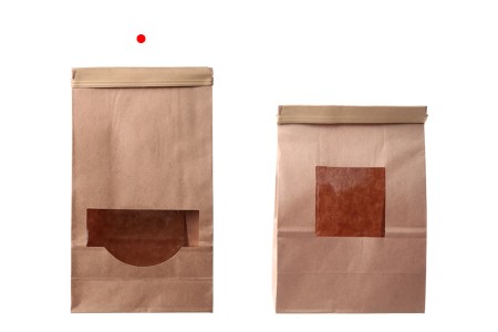 Papirna kraft kesa 120x60x245mm sa prozorom i žicom za zatvaranje (tin-tie) - 50 kom-5