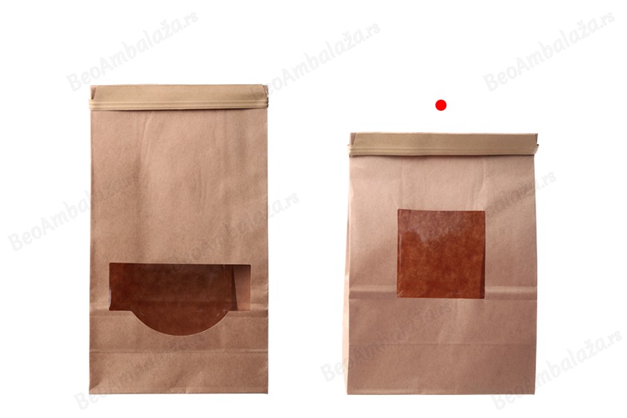 Papirna kraft kesa 150x80x225mm sa prozorom i žicom za zatvaranje (tin-tie) - 50 kom-grupa_slika