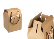 Papirna kraft poklon kutija - torbica 140x120x210 mm sa mašnom i ručkom - 12 kom Papirna kraft poklon kutija - torbica 140x120x210 mm sa mašnom i ručkom - 12 kom