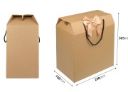 Papirna kraft poklon kutija - torbica 250x160x305 mm sa mašnom i ručkom - 12 kom Papirna kraft poklon kutija - torbica 250x160x305 mm sa mašnom i ručkom - 12 kom