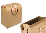 Papirna kraft poklon kutija - torbica 250x160x305 mm sa mašnom i ručkom - 12 kom Papirna kraft poklon kutija - torbica 250x160x305 mm sa mašnom i ručkom - 12 kom
