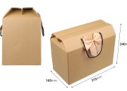 Papirna kraft poklon kutija - torbica 315x165x240 mm sa mašnom i ručkom - 12 kom Papirna kraft poklon kutija - torbica 315x165x240 mm sa mašnom i ručkom - 12 kom
