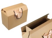 Papirna kraft poklon kutija - torbica 315x165x240 mm sa mašnom i ručkom - 12 kom Papirna kraft poklon kutija - torbica 315x165x240 mm sa mašnom i ručkom - 12 kom