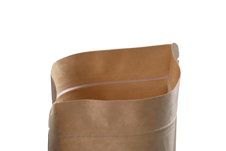 Kraft DoyPack kesice 120x40x200mm sa zip zatvaranjem i prozorom, unutrašnjom i spoljašnjom providnom oblogom, ovalnim dnom i sa mogućnošću termo zatvaranja – 100kom-grupa_slika