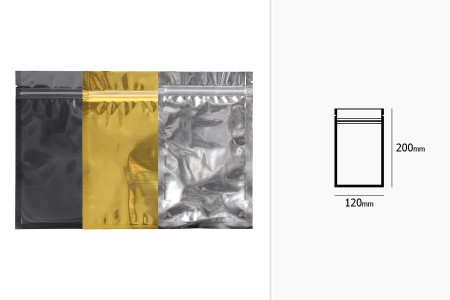 Zip kesica 120x200mm sa providnom prednjom i aluminijumskom zadnjom stranom (mogućnost termo zatvaranja) - 100 kom-dimenzije_slike