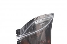 Aluminijumske DoyPack kesice 180x40x250mm sa zipom, transparentnom prednjom stranom, ovalnim dnom i sa mogućnošću termo zatvaranja – 100kom