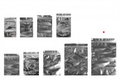 Aluminijumske DoyPack kesice 200x50x300mm sa zipom, transparentnom prednjom stranom, ovalnim dnom i sa mogućnošću termo zatvaranja – 100kom