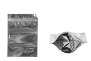 Aluminijumske DoyPack kesice 120x40x170mm sa zipom, transparentnom prednjom stranom, ovalnim dnom i sa mogućnošću termo zatvaranja  – 100kom