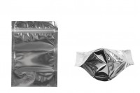 Aluminijumske DoyPack kesice 120x40x170mm sa zipom, transparentnom prednjom stranom, ovalnim dnom i sa mogućnošću termo zatvaranja  – 100kom