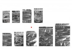 Aluminijumske DoyPack kesice 140x40x200mm sa zipom, transparentnom prednjom stranom, ovalnim dnom i sa mogućnošću termo zatvaranja - 100kom