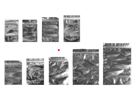 Aluminijumske DoyPack kesice 140x40x200mm sa zipom, transparentnom prednjom stranom, ovalnim dnom i sa mogućnošću termo zatvaranja - 100kom-grupa_slika