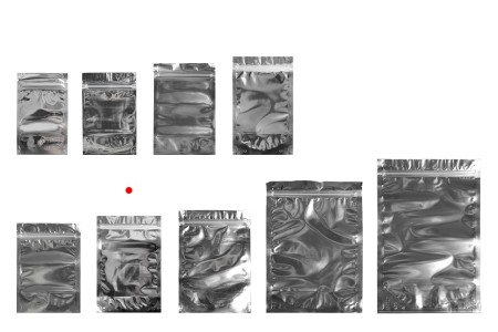 Aluminijumske DoyPack kesice 160x40x240mm sa zipom, transparentnom prednjom stranom, ovalnim dnom i sa mogućnošću termo zatvaranja – 100kom-grupa_slika