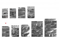 Aluminijumske DoyPack kesice 120x40x170mm sa zipom, transparentnom prednjom stranom, ovalnim dnom i sa mogućnošću termo zatvaranja  – 100kom
