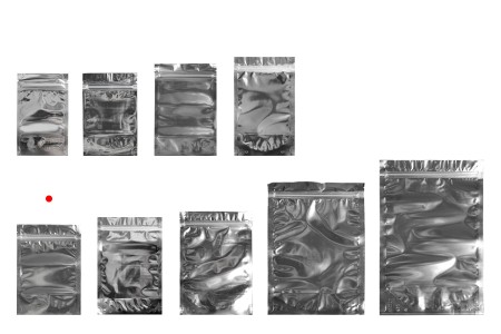 Aluminijumske DoyPack kesice 120x40x170mm sa zipom, transparentnom prednjom stranom, ovalnim dnom i sa mogućnošću termo zatvaranja  – 100kom-grupa_slika