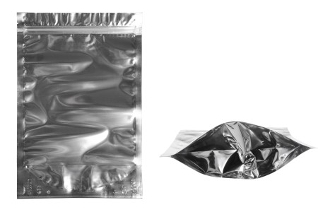 Aluminijumske DoyPack kesice 200x50x300mm sa zipom, transparentnom prednjom stranom, ovalnim dnom i sa mogućnošću termo zatvaranja – 100kom-slika_proizvoda