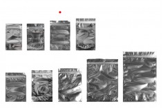 Aluminijumske DoyPack kesice 100x30x150mm sa zipom, transparentnom prednjom stranom, ovalnim dnom i sa mogućnošću termo zatvaranja – 100kom
