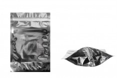 Aluminijumske DoyPack kesice 160x40x240mm sa zipom, transparentnom prednjom stranom, ovalnim dnom i sa mogućnošću termo zatvaranja – 100kom