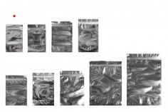 Aluminijumske DoyPack kesice 80x30x130mm sa zipom, transparentnom prednjom stranom, ovalnim dnom i sa mogućnošću termo zatvaranja – 100kom