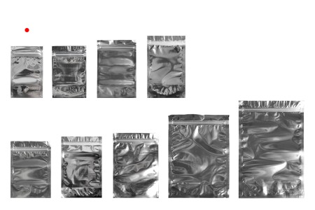 Aluminijumske DoyPack kesice 80x30x130mm sa zipom, transparentnom prednjom stranom, ovalnim dnom i sa mogućnošću termo zatvaranja – 100kom-grupa_slika