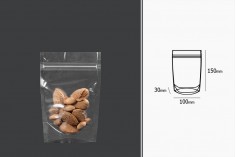 Providne DoyPack kesice sa zip zatvaranjem, ovalnim dnom i sa mogućnošću termo zatvaranja 100x30x150mm - 100 kom