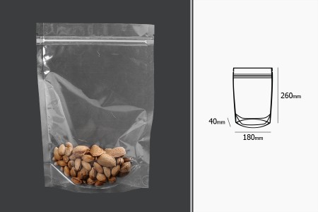 Providne DoyPack kesice sa zip zatvaranjem, ovalnim dnom i sa mogućnošću termo zatvaranja 180x40x260mm - 100 kom-dimenzije_slike