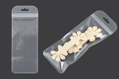 Plastična zip kesica 85x220mm sa providnom prednjom stranom, zadnjom providnom stranom sa linijama i sa Eurohole otvorom - 100 kom-grupa_slika