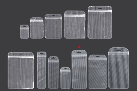 Plastična zip kesica 85x220mm sa providnom prednjom stranom, zadnjom providnom stranom sa linijama i sa Eurohole otvorom - 100 kom-grupa_slika
