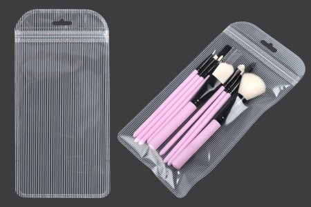 Plastična zip kesica 120x230mm sa providnom prednjom stranom, zadnjom providnom stranom sa linijama i sa Eurohole otvorom - 100 kom-grupa_slika