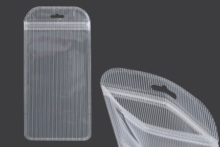Plastična zip kesica 120x230mm sa providnom prednjom stranom, zadnjom providnom stranom sa linijama i sa Eurohole otvorom - 100 kom-slika_proizvoda