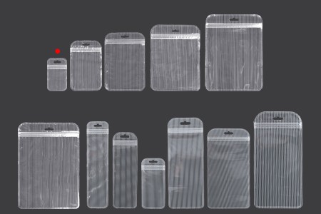 Plastična zip kesica 55x90mm sa providnom prednjom stranom, zadnjom providnom stranom sa linijama i sa Eurohole otvorom - 100 kom-grupa_slika