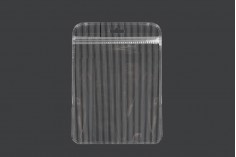 Plastična zip kesica 150x200mm sa providnom prednjom stranom, zadnjom providnom stranom sa linijama i sa Eurohole otvorom - 100 kom