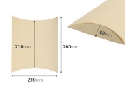 Papirna kraft jastuk - kutija 210x210x50mm, više boja - 10 kom