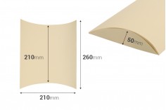 Kartonska kraft jastuk - kutija 210x210x50mm, više boja - 10 kom