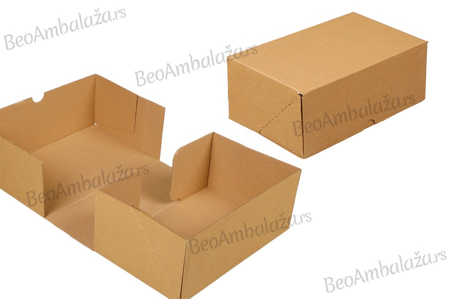 Kartonska kutija 25x16x10 cm od troslojnog kartona, samosklapajuća (br. 60) - 25 kom