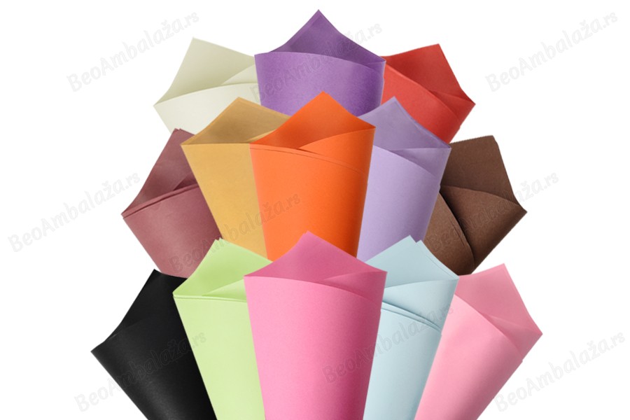 Papir za uvijanje –pakovanje MAT 50x70 cm u različitim bojama – 25 kom-dimenzije_slike