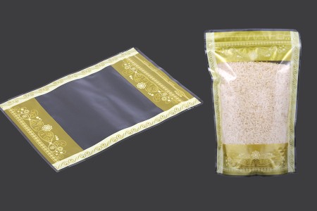 Providna DoyPack kesica sa zip zatvaranjem, zlatnim detaljima i sa mogućnošću termo lepljenja 160x40x240mm - 50kom-grupa_slika
