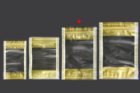 Providna DoyPack kesica sa zip zatvaranjem, zlatnim detaljima i sa mogućnošću termo lepljenja 160x40x240mm - 50kom-grupa_slika